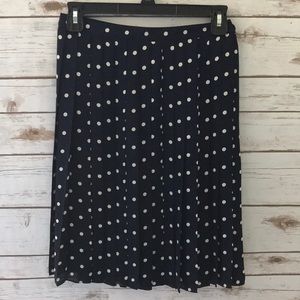 • Ralph Lauren Navy Polka Dot Skirt •